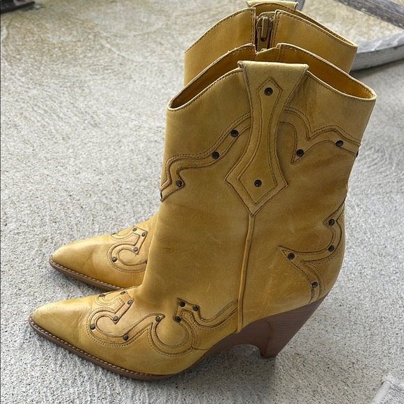 BCBGirls Shoes - BCBGirls Yellow Heeled Boots